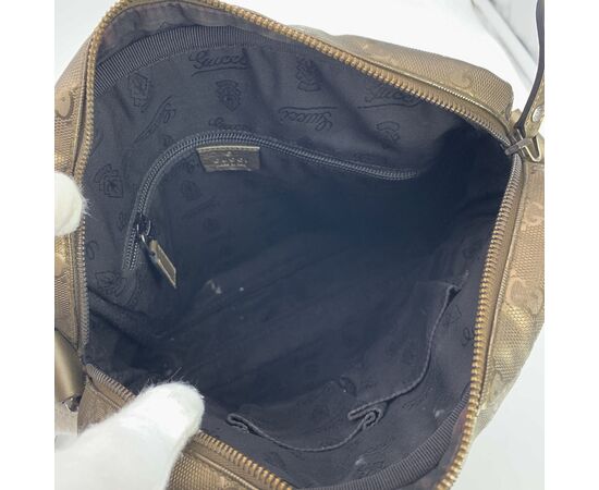 GUCCI Borsa a Tracolla in Tela Col. Argento M