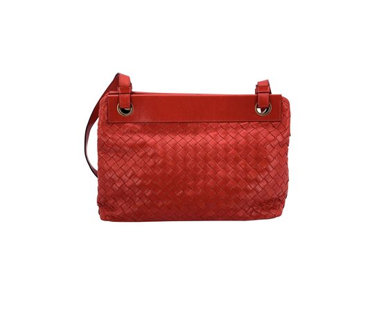 BOTTEGA VENETA Borsa Shopper in Pelle Col. Rosso Intrecciato M