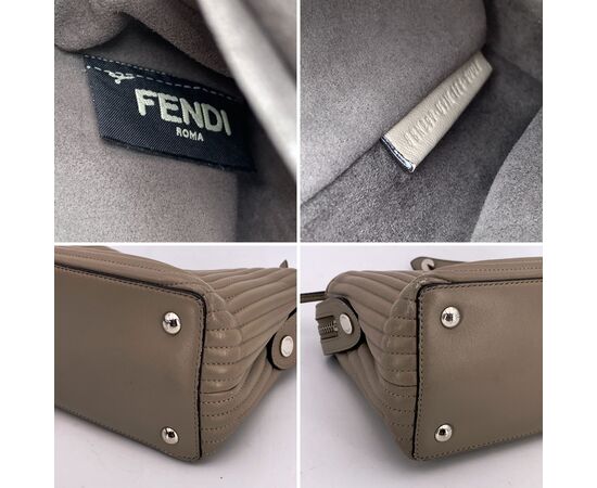 FENDI Borsa a Tracolla in Pelle Col. Grigio Dot Com M