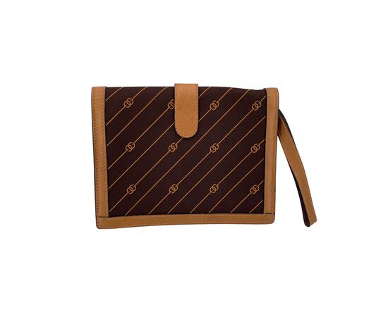 GUCCI Pochette Vintage in Tela Col. Marrone S
