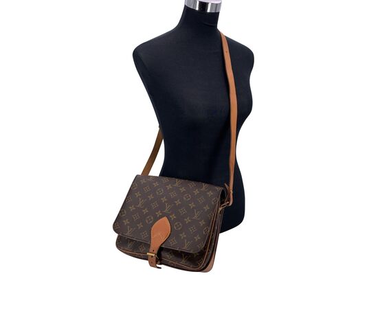 LOUIS VUITTON Borsa a Tracolla Vintage in Tela Col. Marrone Cartouchiere M
