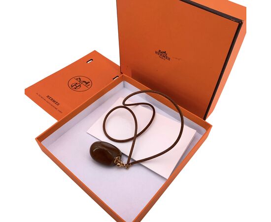 HERMES Collana in Altro Col. Marrone