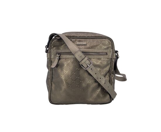 GUCCI Borsa a Tracolla in Tela Col. Argento M