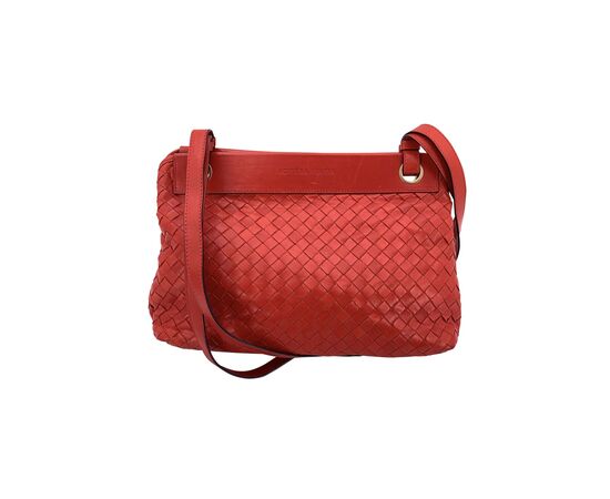 BOTTEGA VENETA Borsa Shopper in Pelle Col. Rosso Intrecciato M