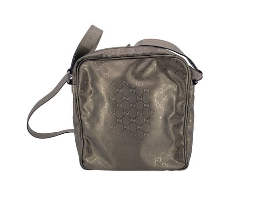 GUCCI Borsa a Tracolla in Tela Col. Argento M