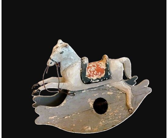 Cavallino a dondolo del 1800