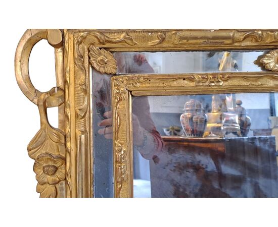 SPECCHIERA IN LEGNO DORATO - PIEMONTE - XVIII SEC.