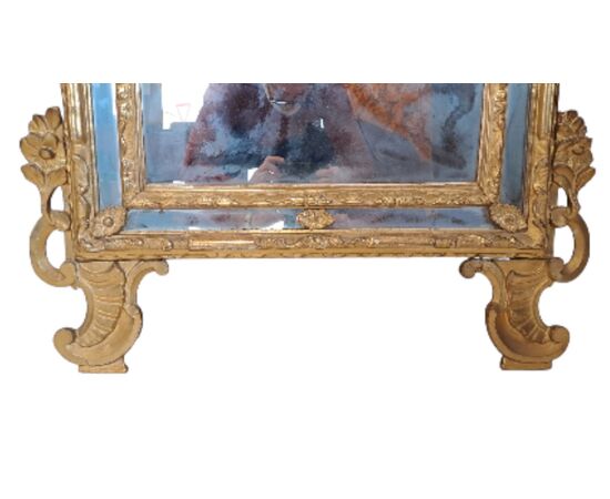 SPECCHIERA IN LEGNO DORATO - PIEMONTE - XVIII SEC.