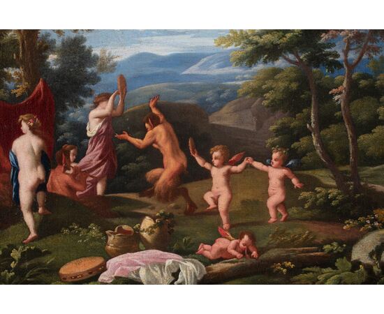 Painting depicting a Bacchanal