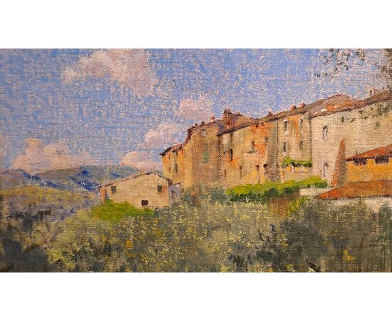 Olive Grove in Tuscan Landscape - Adolfo Tommasi (1851 - 1933)