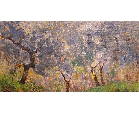 Olive Grove in Tuscan Landscape - Adolfo Tommasi (1851 - 1933)