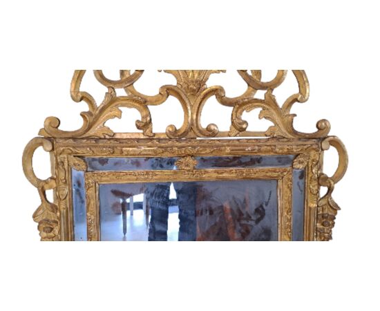 SPECCHIERA IN LEGNO DORATO - PIEMONTE - XVIII SEC.