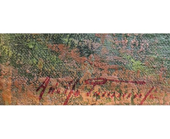 Olive Grove in Tuscan Landscape - Adolfo Tommasi (1851 - 1933)