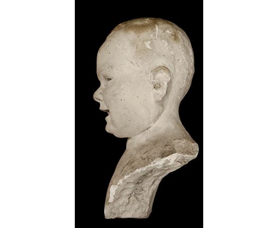 Testa di bambino in gesso