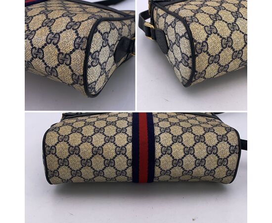 GUCCI Borsa a Tracolla Vintage in Tela Col. Blu Ophidia S