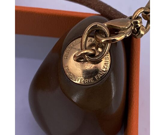 HERMES Collana in Altro Col. Marrone