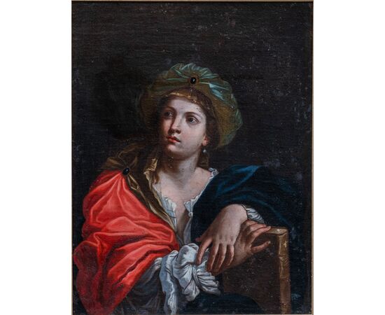 Sibilla - Flaminio Torri (Bologna, 19 maggio 1620 – Modena, 6 agosto 1661) attr. (Prof Milantoni) - XVII secolo - Olio su tela dalla collezione Hope