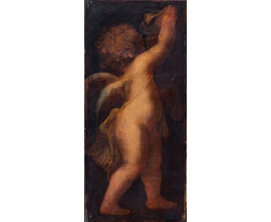 Pair of paintings with putti - Late 17th, early 18th century - oil on canvas