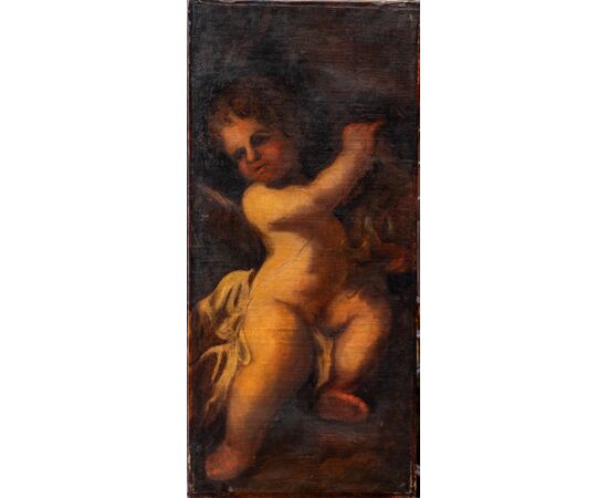 Pair of paintings with putti - Late 17th, early 18th century - oil on canvas