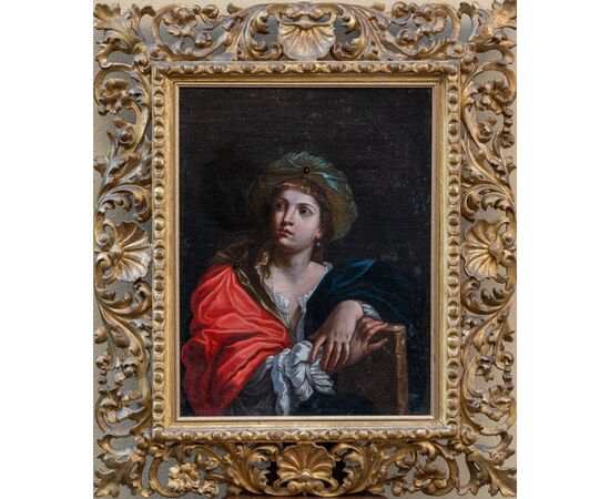 Sibilla - Flaminio Torri (Bologna, 19 maggio 1620 – Modena, 6 agosto 1661) attr. (Prof Milantoni) - XVII secolo - Olio su tela dalla collezione Hope