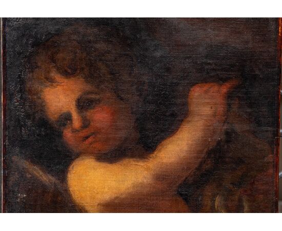 Coppia di dipinti con putti - Fine '600 primi '700 - olio su tela