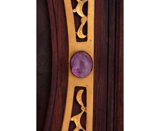 Émile Guillemin (1841-1907), “Profilo di donna orientale in bronzo con patina e smalti”