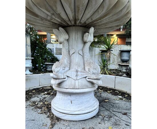 
Fontana da Giardino in Marmo Bianco, XX Secolo