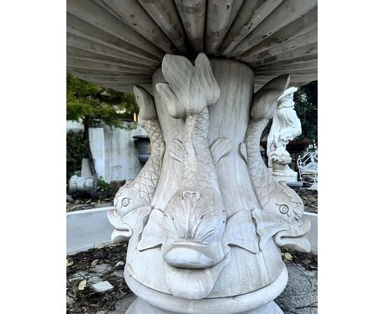 
Fontana da Giardino in Marmo Bianco, XX Secolo