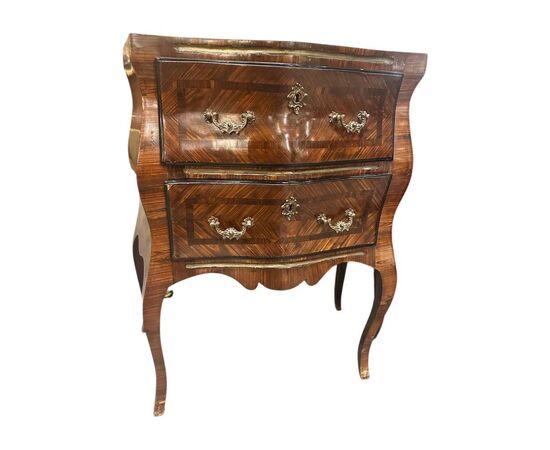 
Coppia di Comodini Siciliani in Ebano e Marmo Verde