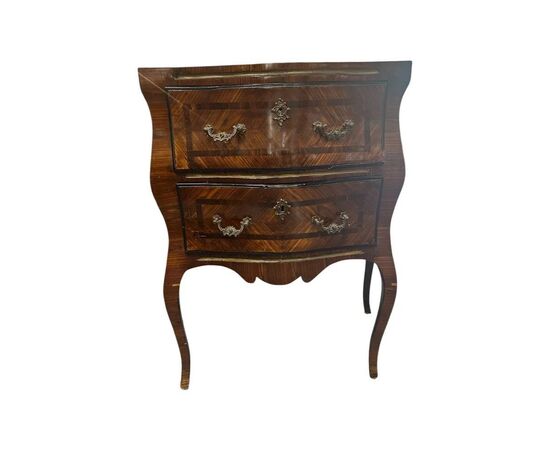 
Coppia di Comodini Siciliani in Ebano e Marmo Verde