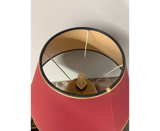 20th-century ceramic lamp, 70x50cm, marble effect