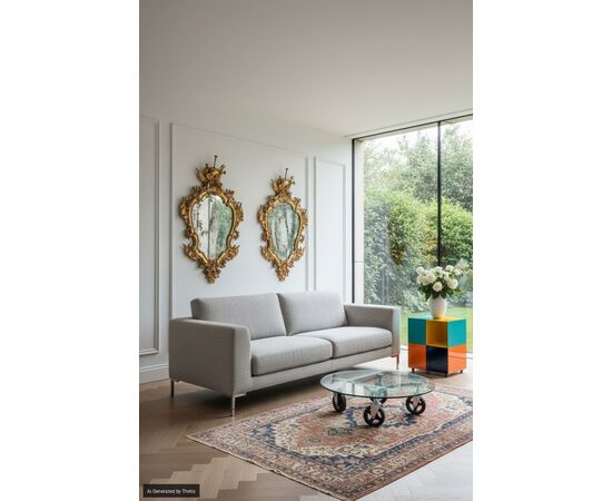 Pair of carved and gilded wooden sconces, Venice, mid-18th century