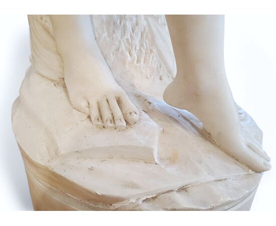 SCULTURA IN ALABASTRO - "VENERE AL BAGNO"- XIX SEC