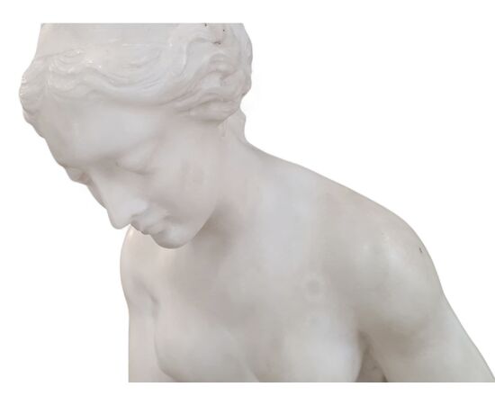 SCULTURA IN ALABASTRO - "VENERE AL BAGNO"- XIX SEC