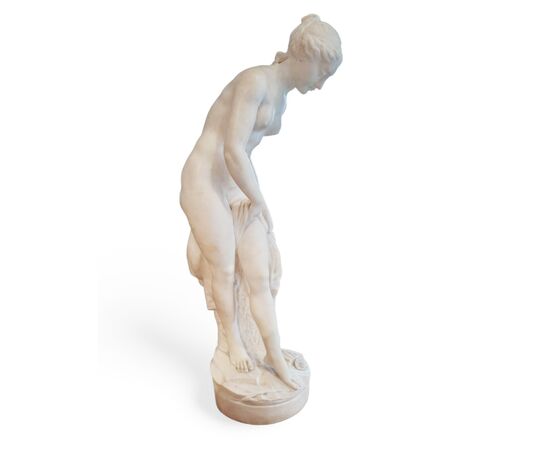 SCULTURA IN ALABASTRO - "VENERE AL BAGNO"- XIX SEC