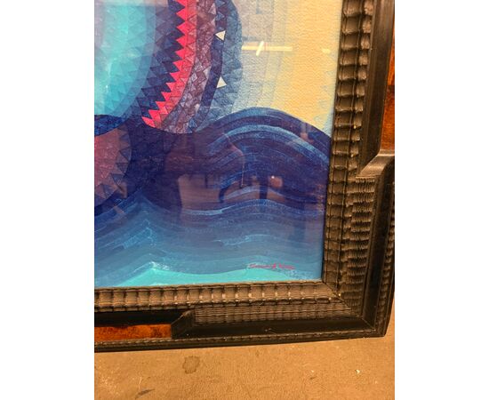 20th-century modern art watercolor painting, 99x70cm