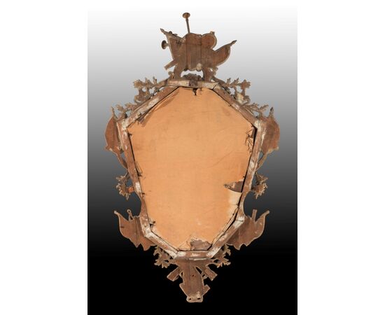Pair of carved and gilded wooden sconces, Venice, mid-18th century