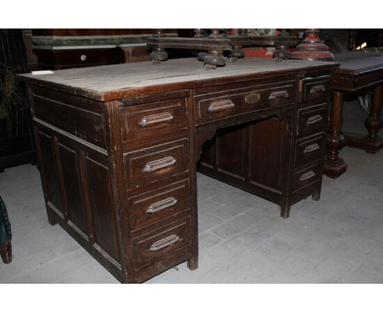Oak oak wood desk to restore good condition - early 1900s     