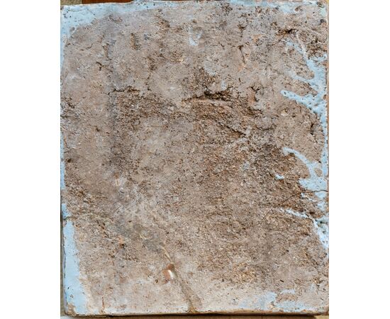 Mattonella  con San Benedtto - Manifattura Laterza - XIX secolo