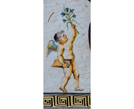 Mattonella con San Gaetano che protegge - XIX secolo