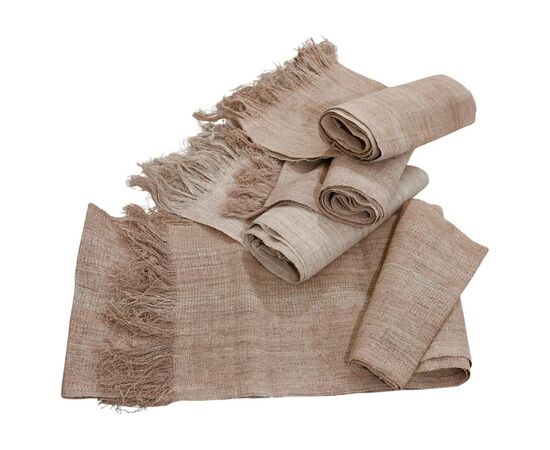 Lunghe strisce in canapa écru - O/5159 -