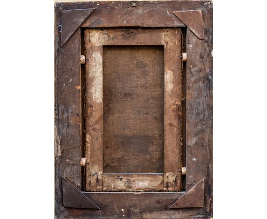 Dipinto con francescano e domenicano - XVII secolo - olio su tela