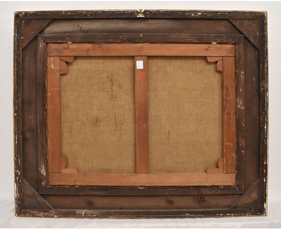 DIPINTI ANTICHI PAESAGGI CON FIUME, EDMOND HIS, OLIO SU TELA, PRIMI DEL NOVECENTO. (QP703)