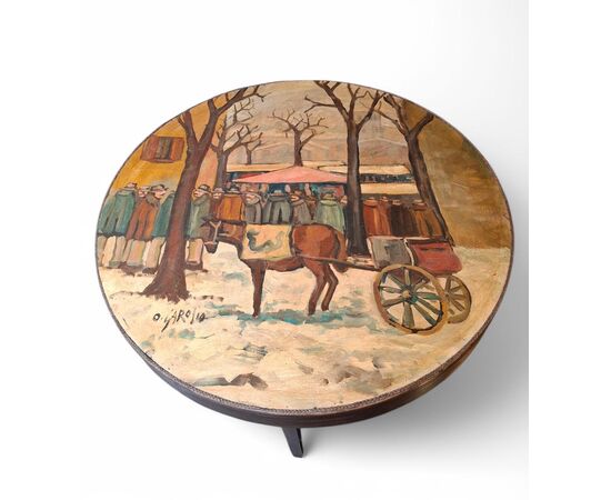 Tavolino dipinto da Ottorino Garosio