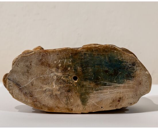 Toro e leone in alabastro bellissima patina - fine XVI secolo