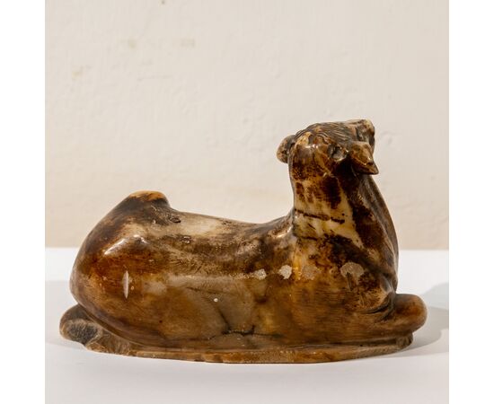 Toro e leone in alabastro bellissima patina - fine XVI secolo