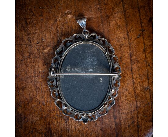 Commesso fiorentino ovale - XIX secolo