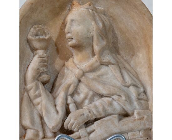 Altorilievo Santa Caterina - Marmo - Toscana XV secolo