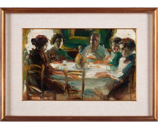 Angelo Landi, Interno con figure