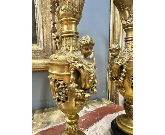 
Coppia di Versatoi in Bronzo Dorato Napoleone III